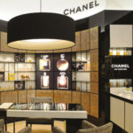 A Black & Gold feature drum lampshade we made for Chanel