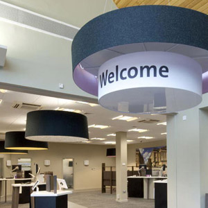 RBS An RBS bank showing our custom make welcome lampshades