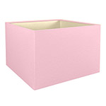 A pink square lampshade