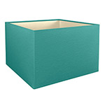 Teal Square Teal square lampshade with champagne lining