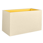 Cream rectangular lampshade with gold lining