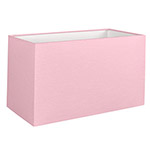 A pink rectangular lampshade