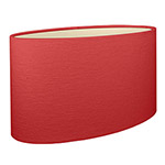 Red_Champagne Oval A red oval lampshade with champagne coloured lining