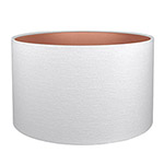 White Copper Drum White drum lampshade with copper lining