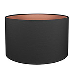 BLK drum Black drum lampshade with copper inner