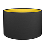 blk drum A black drum lampshade with gold lining