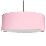 A pink extra large drum pendant lampshade