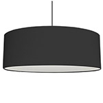 XL Drum BK An extra large black drum light shade