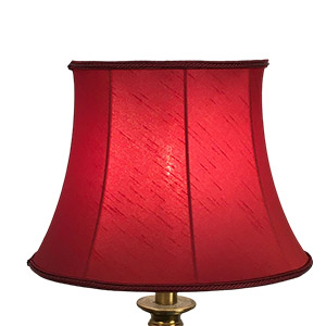 Burgundy Bowed Drum Lampshade