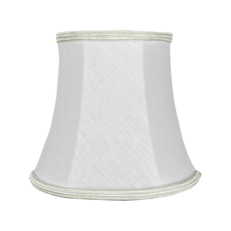 Empire Candle Shade in ivory fabric handmade in Devon