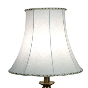White bowed light shade