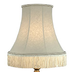 A retro styles bowed lampshade made bespoke to order