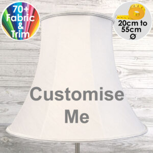 BE Shade Builder A retro bowed floor lampshade that can be customised with your choice of fabric and trim