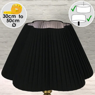 Black Daisy Scallop Pleated Lampshade