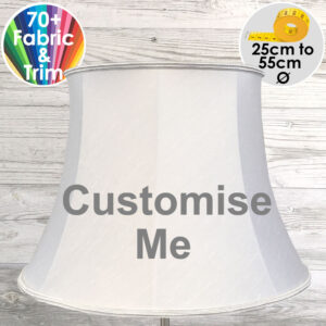 Bowed Drum A traditional bowed drum standard lampshade that can be customised with your choice of fabric and trim