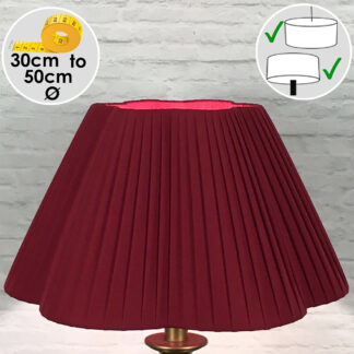 Burgundy Pleated Daisy Lampshade