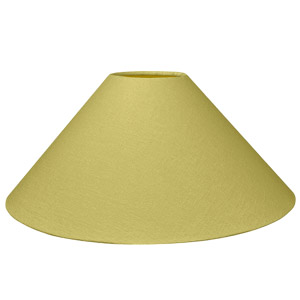 An earthy green coolie shaped lampshade