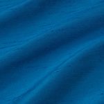 close up of bright blue faux silk dupion