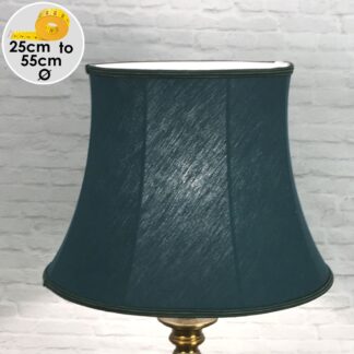 Traditional Dark green bowed drum ampshade