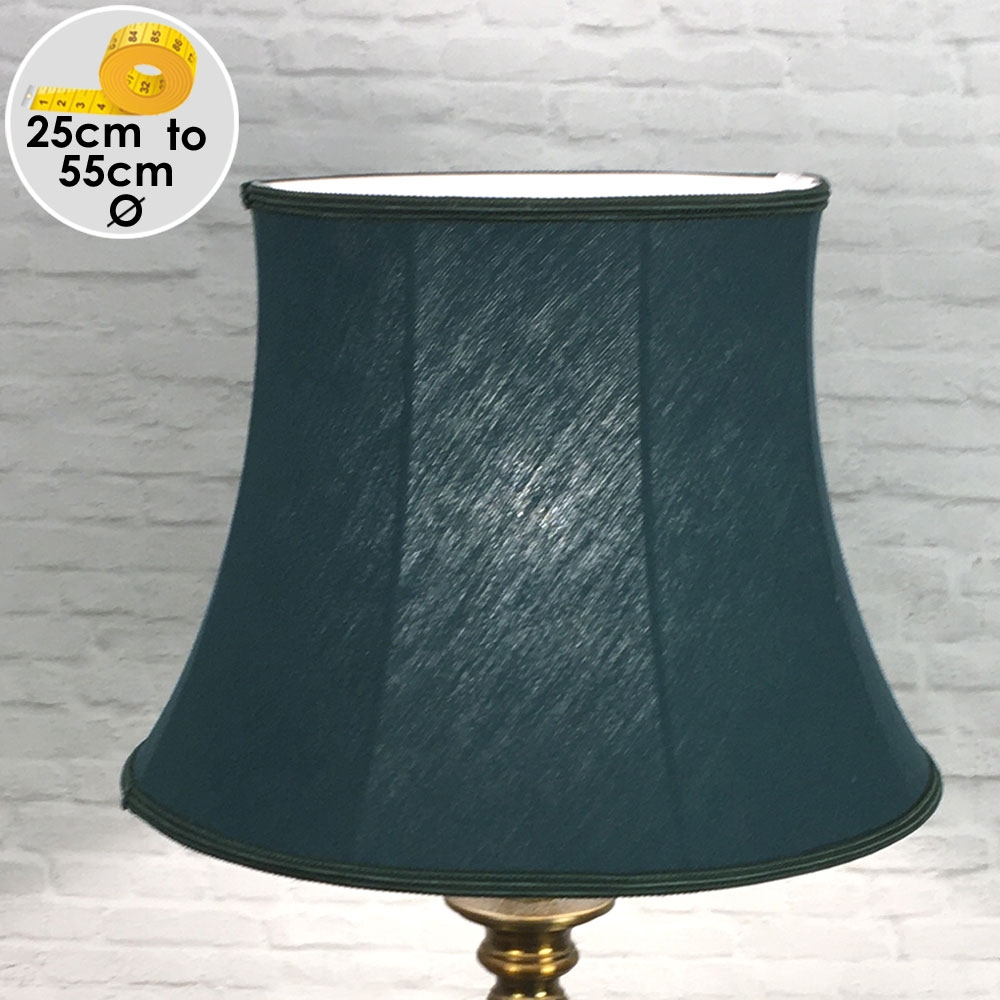 Traditional Dark green bowed drum ampshade