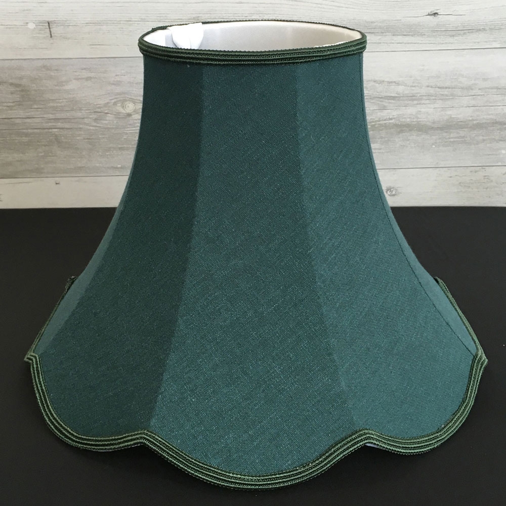 Retro Dark Green Scalloped Lampshade for Floor lamp