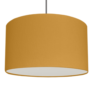 A old gold drum hanging ceiling lampshade with white removable diffuser