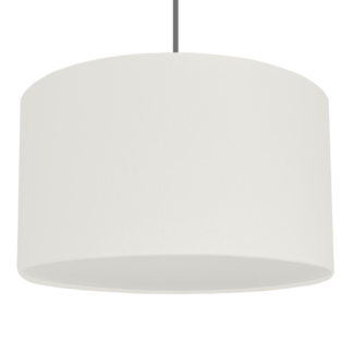 A white drum hanging ceiling lampshade with white PVC removable diffuser