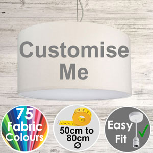 Custom Drum P Click to customise our drum pendant light shade with your choice of size and colour