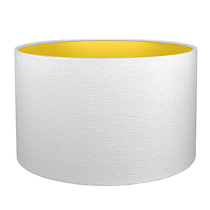 White drum with gold lining