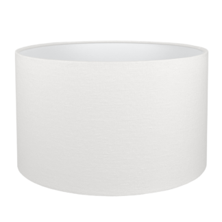 White Plain Cotton Fabric Outer on Drum Lampshade