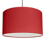 A red drum pendant lampshade