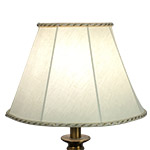 Our retro empire lampshade in cream with cream gold rope trim
