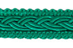 Emerald coloured plait trim, click to add to your lampshade