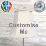 Click to customise a retro empire lampshade with your choice of fabric and trim