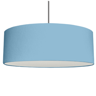 Extra Large Drum Lampshade in our brushed cotton Blue