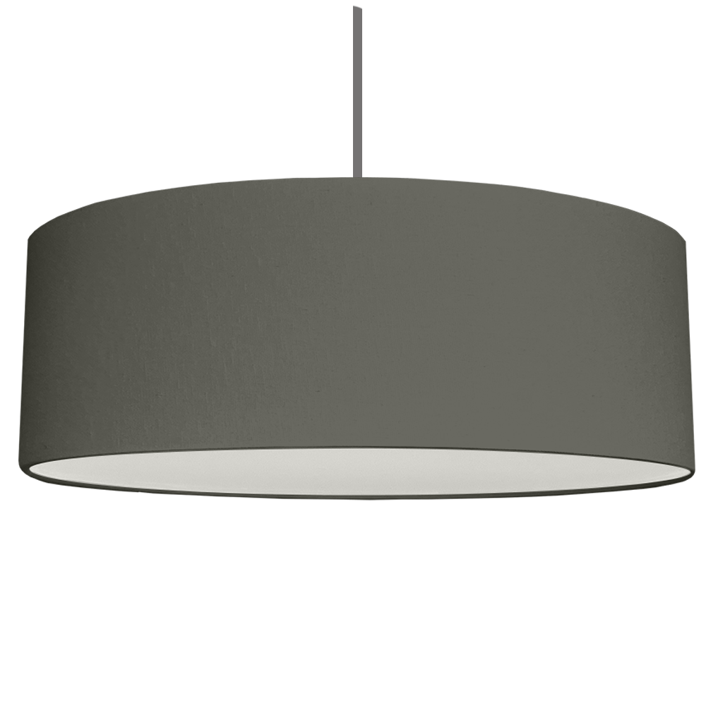 Charcoal Brushed Cotton used to create this Extra Large Drum Lampshade