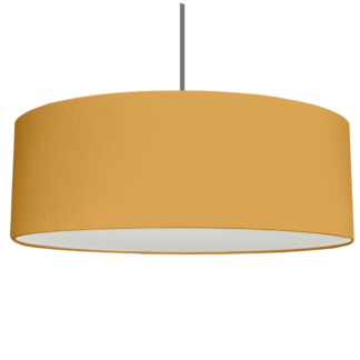Extra Large Drum Lampshade in our traditional Old Gold brushed cotton