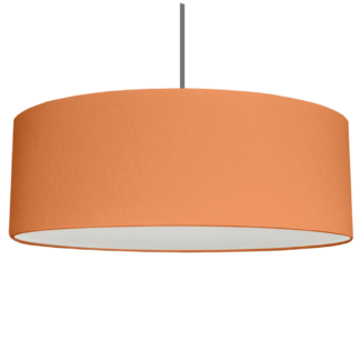 Extra Large Drum Lampshade in Orange brushed cotton