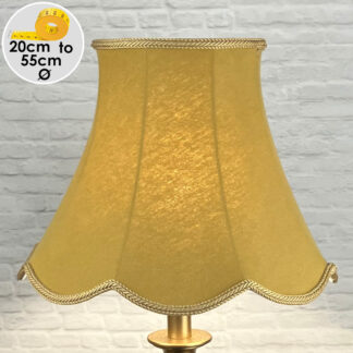 Retro Gold Scalloped Lampshade on a Table lamp