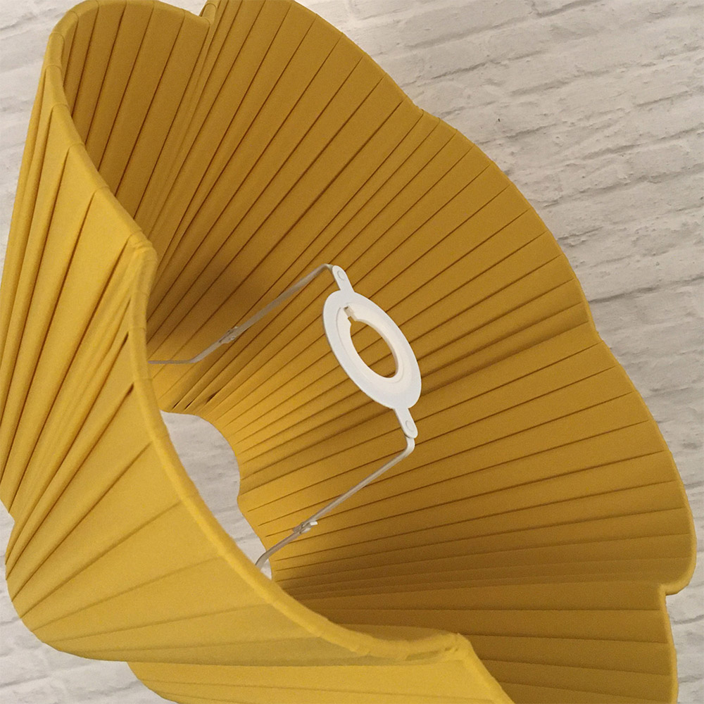 Gold Daisy Pleated Lampshade Interior