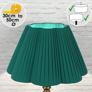 Green Daisy Scallop Pleated Lampshade