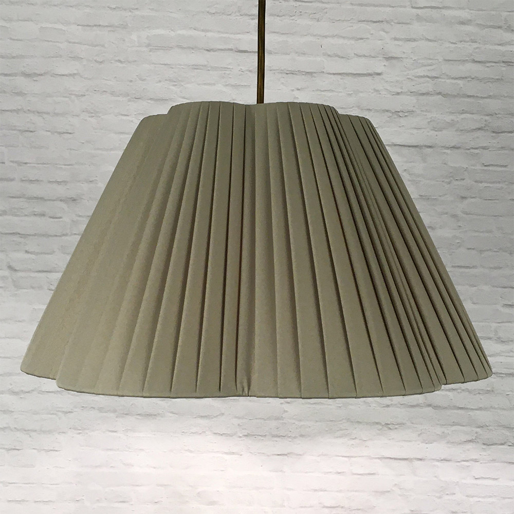 Taupe Daisy Pleated Pendant