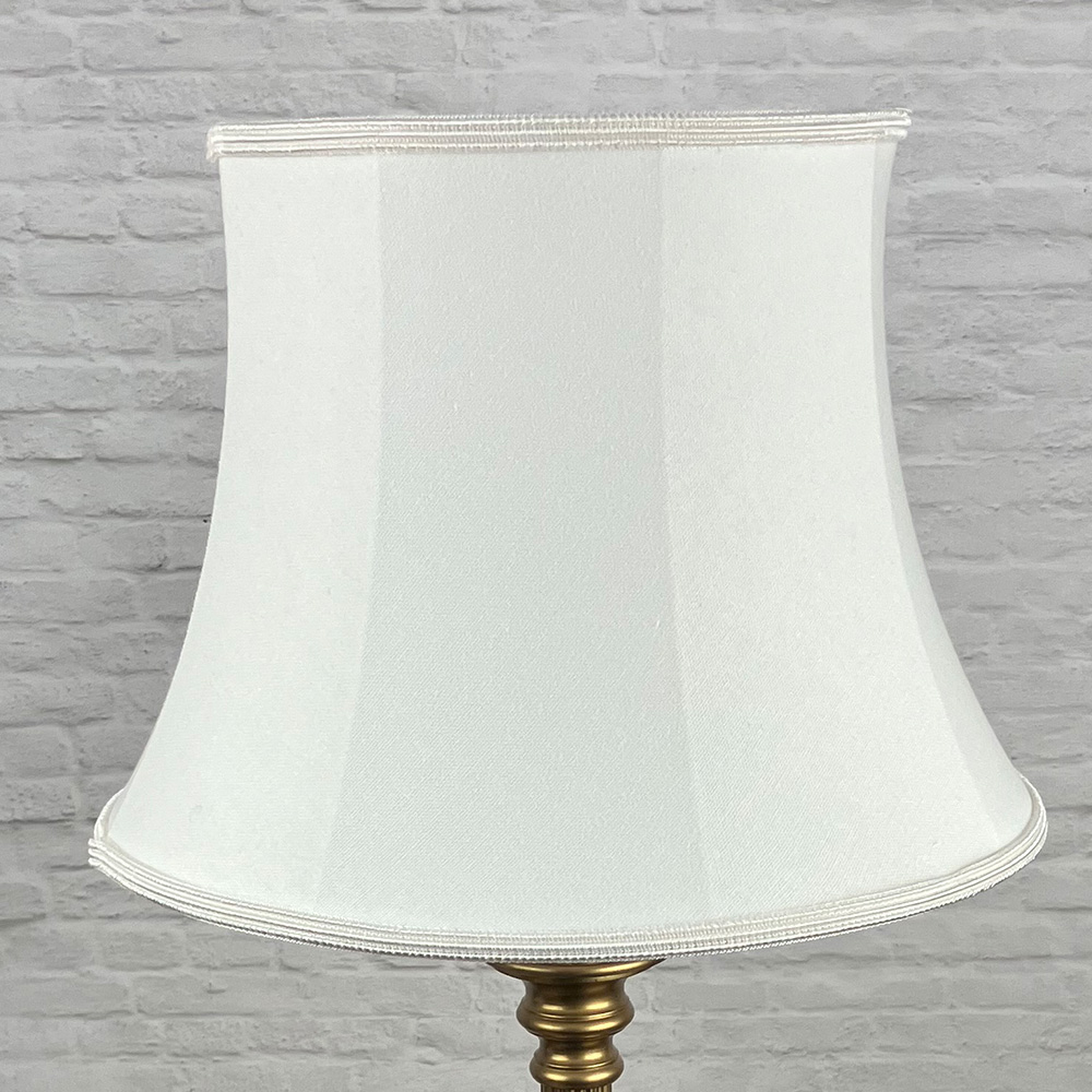 Traditional Soft White Brushed Cotton with a matching White Soutache trim switched off