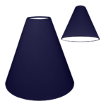 Navy Plain Cotton for Cone Lampshade