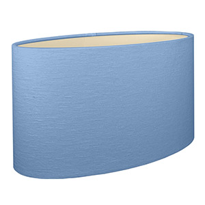 Oval_Blue Champ A Blue oval lampshade with champagne lining