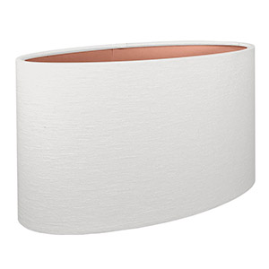 An oval lampshade