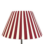 Red and Cream Pleated Empire Lampshade