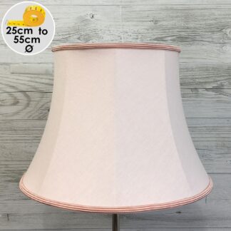 Retro Sugar Almond Linen with a Rose Soutache Trim. Suitable for all Table, Floor and Standard Lamps.
