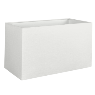 Plain Cotton White Outer Fabric on Rectangle Lampshade