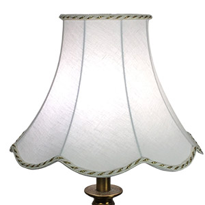A white retro scalloped light shade